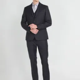 Arrow Oxford Blue Regular Fit Three Piece Suit-picture-4