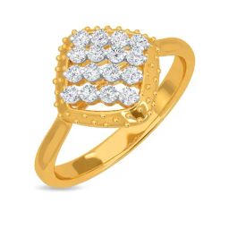 Kisna Diamond & Gold Jewellery Sorcha 14k (585) Diamond & Gold Ring For Women-picture-38