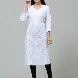 Cotton Culture White Embroidered Kurta-picture-34