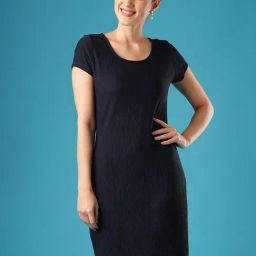 Globus Navy Regular Fit A Line Dress-image-87