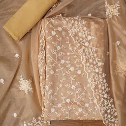 Jaipur Kurti Floral Embroidered Unstitched Dress Material-picture-41
