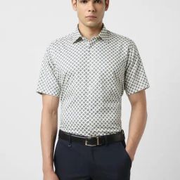 Van Heusen Blue Regular Fit Printed Shirt-image-58