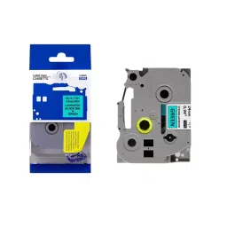 Pacific International Label Tape Cassette 24 mm Laminated Black on Green for TZE 751-image-7