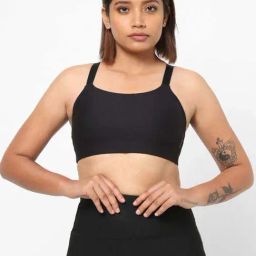 DOMYOS By Decathlon Black Plain Sports Bra-image-80