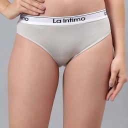 La Intimo Grey Comfort Fit Panties-image-91