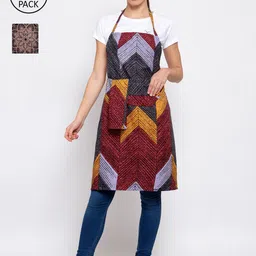 KLOTTHE Pack Of 2 Printed 210 TC Cotton Aprons-54
