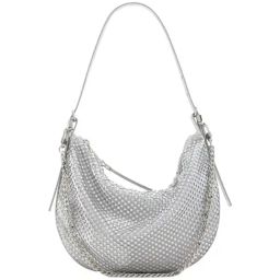 Aldo Silver Embellished Medium Hobo Handbag-33