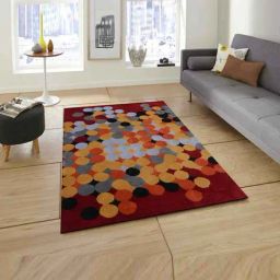 Presto Red & Yellow Wool Hand Tufted Carpet-8