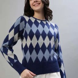 Iconic Blue Printed Sweater-picture-24