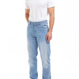 glitchez Men Relaxed Fit Light Shade Embroidered Stretchable Jeans-image-98