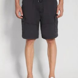 American Eagle Grey Cotton Regular Fit Cargo Shorts-picture-29