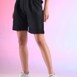 FITHUB Black Relaxed Fit Shorts-image-16
