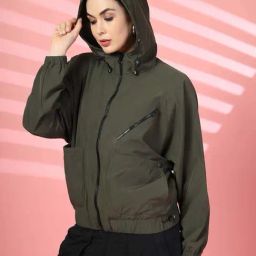 Chkokko Army Green Plain Jacket-28