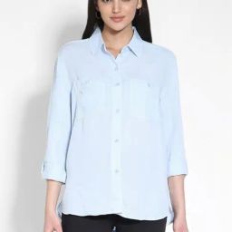 American Eagle OutFitters Blue Regular Fit Shirt-image-72