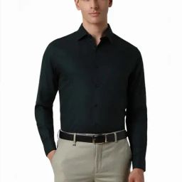 Van Heusen Olive Regular Fit Shirt-image-6