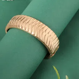 Sohi Metallic Herringbone Golden Bracelet-image-46