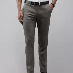 Arrow Men Textured Tailored Fit Formal Trousers-picture-20