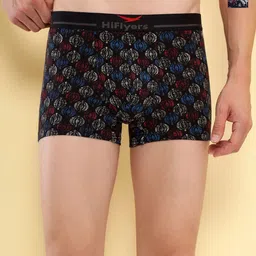 HiFlyers Pack Of 2 Printed Breathability Trunks HF502_PO2_BLK-NVY_S-42