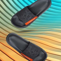 ABROS Men Printed Rubber Sliders-7