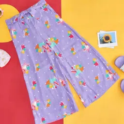 Pantaloons Junior Kids Lilac Printed Trousers-picture-17
