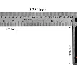 Pahal 203.2 mm (8 Inch) Black & Silver Try Square - PAHAL VDS8-27