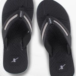 Sparx Men's Black Flip Flops-44
