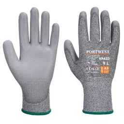 Portwest MR PU Cut Resistant Gloves Grey Color, XL Size, VA622G7RXL (Pack of 1 Pair)-image-65