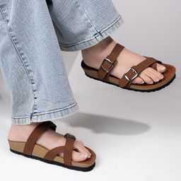 Mast & Harbour Women Suede Comfort Sandals-21