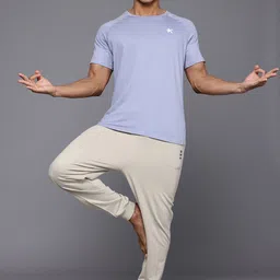 HRX by Hrithik Roshan Typography Print Pure Cotton Antimicrobial Yoga T-shirt-image-82