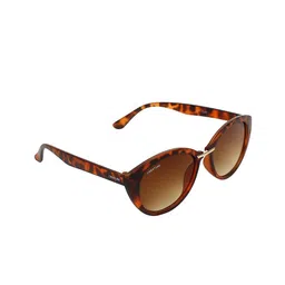 Creature Unisex Brown Lens & Brown Cateye Sunglasses with UV Protected Lens-image-13