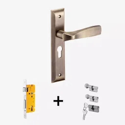 Dorset Stella ML ST 254 mm(10 Inch) PT Finish Combo Lock Sets with Coin and Knob Cylinder (70 mm)-12