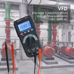 Metravi Digital TRMS Multimeter Backlit LCD Display Black, PRO 7 image 2