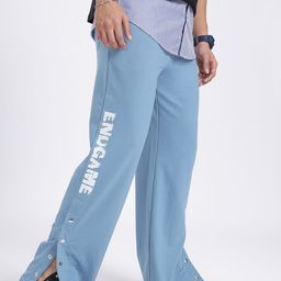 glitchez Men Cozy Knit Printed Button-Slit Relaxed Track Pants-image-91