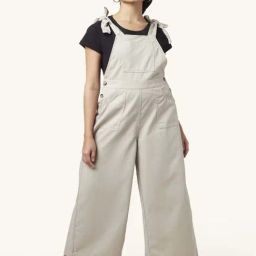 People by Pantaloons Beige Cotton Jumpsuit-image-30
