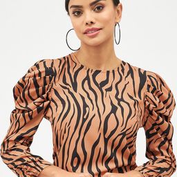 Harpa Animal Print Crepe Top-image-18
