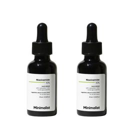 Minimalist Set of 2 Niacinamide 10% Face Serum for Regulating Sebum - 10 ml each image 1
