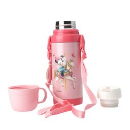 Disney Unisex Kids Pink & Blue Minnie Mouse Printed Stainless Steel Flask Water Bottle-7