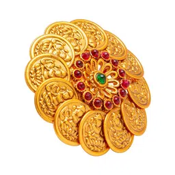 Shining Jewel - By Shivansh Gold Plated Kundan Studded Big Oversized Finger Ring-33