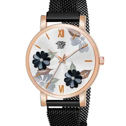 SWADESI STUFF Women Round Dial & Straps Analogue Watch MG FLOWER BLACK 18-image-94