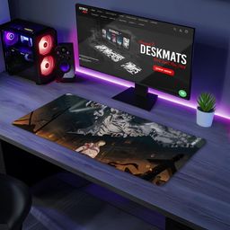 jaguar tech Extra Large Gaming Mouse Pad with Anime Design, Extended Desk Mat with Keyboard and Mouse Space, Black PT-N90Z-PBOA036 image 3