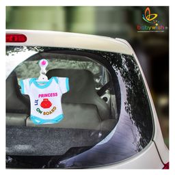 Babywish Baby on Board Car Decals Cloth Safety Sign Board Princess Lil On Board - Blue-image-75