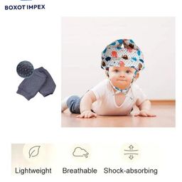 BOXOT IMPEX Baby Safety Helmet & Kneepads-Blue Dotted (Color And Print May Vary)-image-69