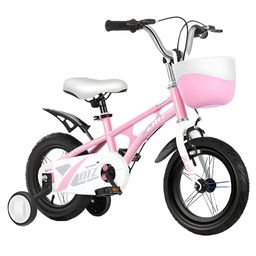 SYGA Bicycles for Kids 3-5 Years Old 12-inch Children's Light Bicycle Magnesium Alloy (Pink)-image-9