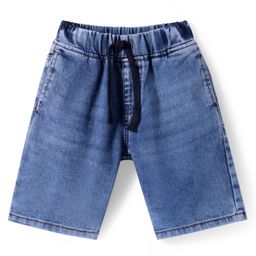 Pine Kids Woven Knee Length Solid Colour Shorts - Blue-picture-27
