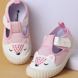 Cute Walk by Babyhug Casual Shoes with Velcro Closure & Animal Print - Pink-image-89