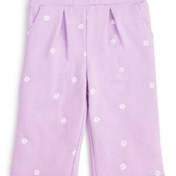 JusCubs Cotton Knit Floral Printed Pant - Purple-picture-29