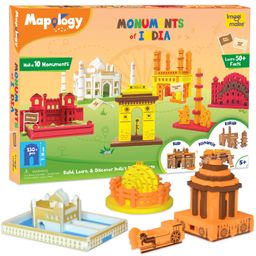 Imagimake Mapology Monuments Of India Multicolour - 130+ pieces-15