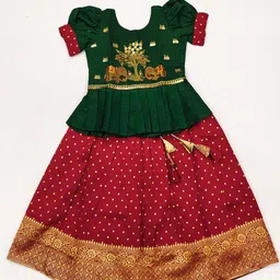 UFB Girls Embroidered Sequinned Ready to Wear Lehenga &-picture-24
