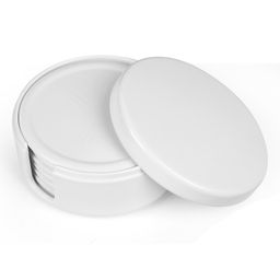 Superware Melamine Tea Coaster Set with stand  -White ( Set of 8 ) image 2