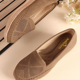AROOM Women Round Toe Slip-On Loafers-image-9